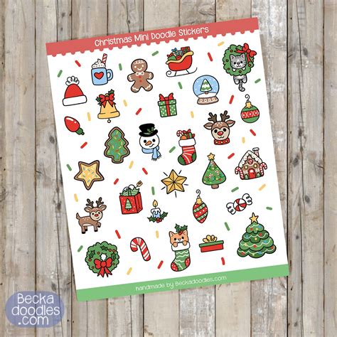 etsy christmas stickers